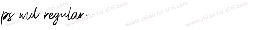 ps md regular字体转换
